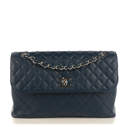 Chanel Calfskin Quilted In The Business Flap Dark Navy Blue 1 of 8