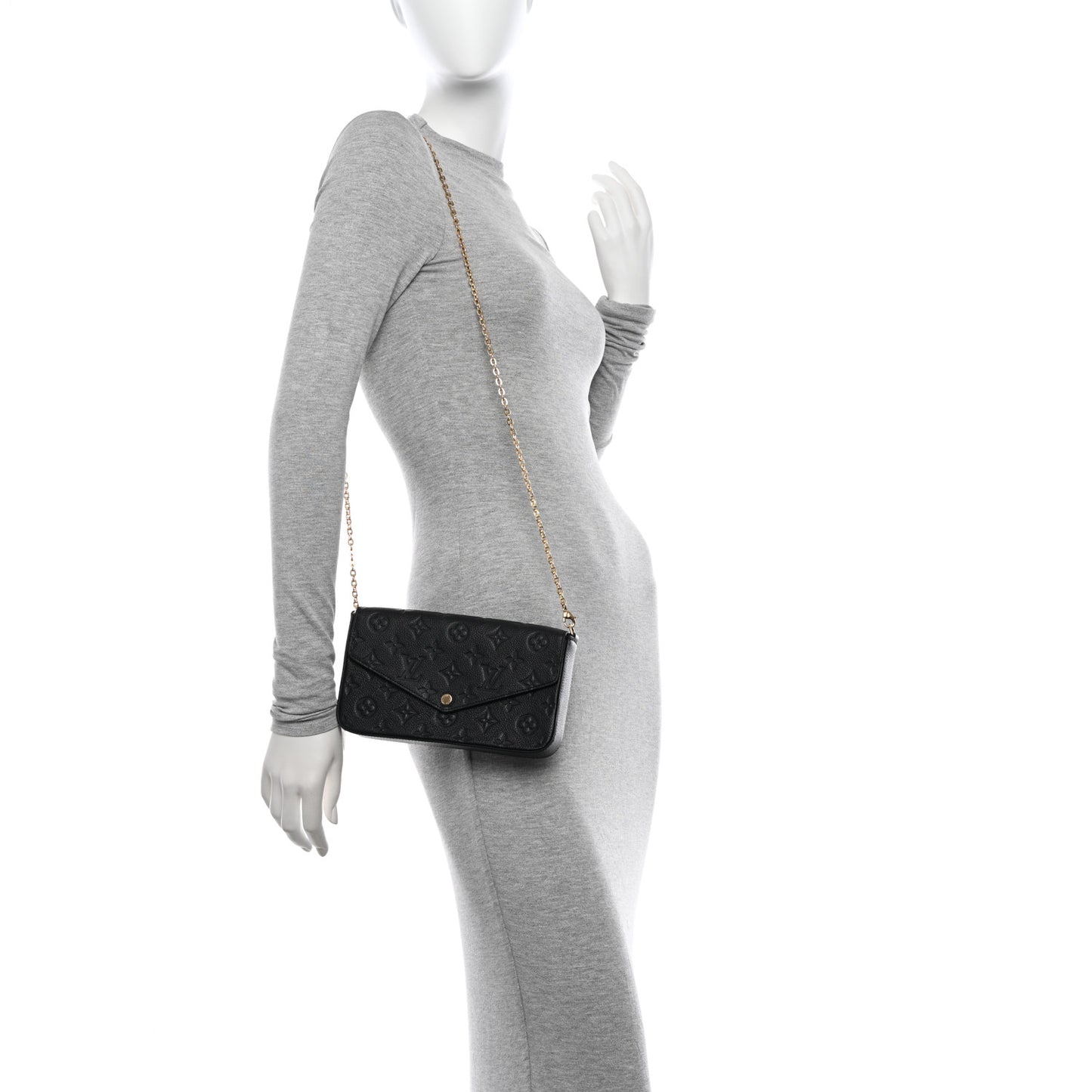Empreinte Pochette Felicie Chain Wallet Black