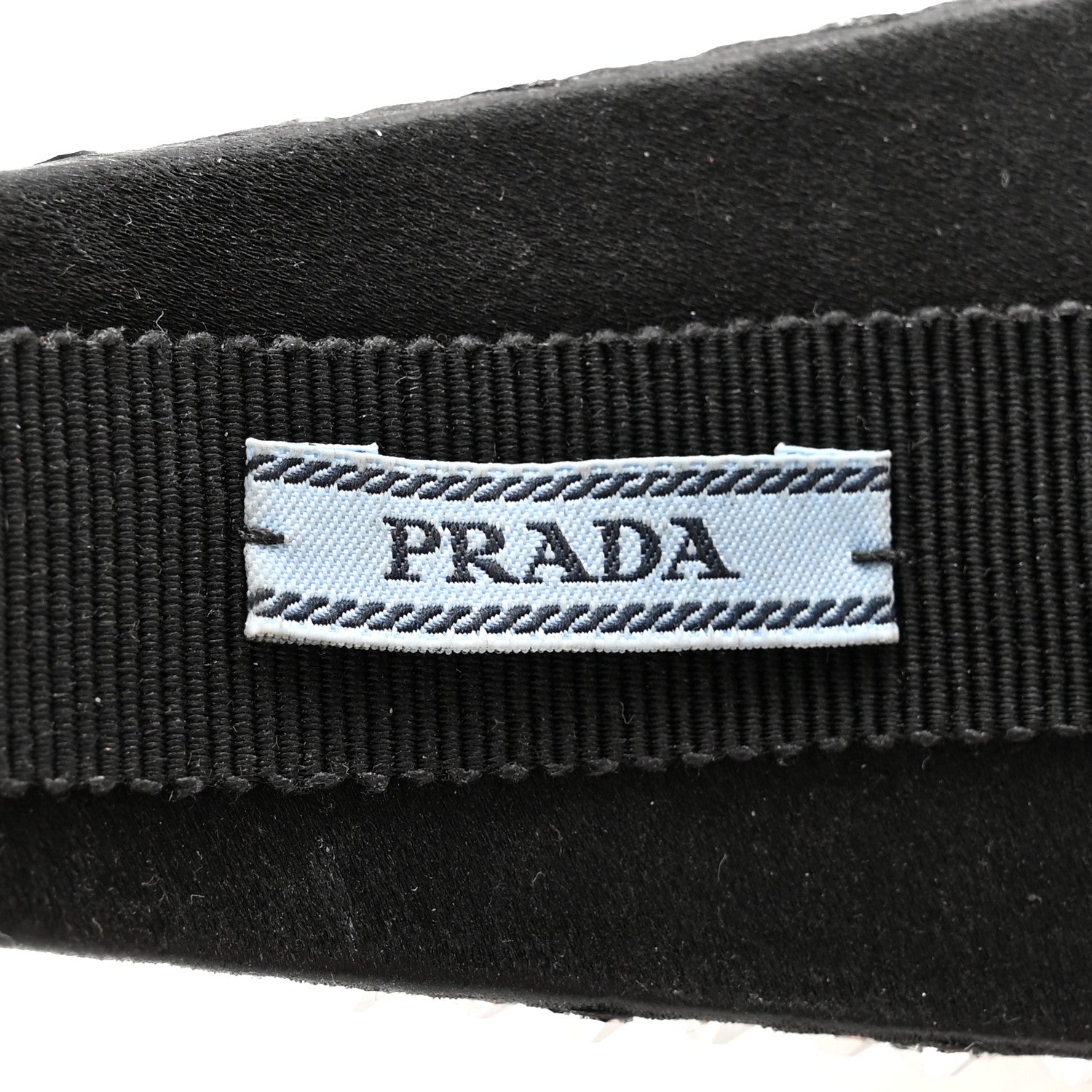 Prada Satin Crystal Embellished Headband Metal 4 of 8