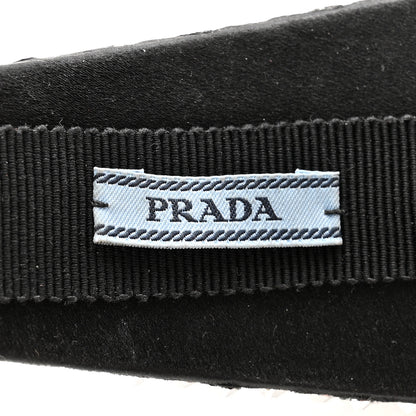 Prada Satin Crystal Embellished Headband Metal 4 of 8