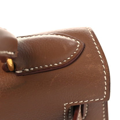 Hermes Evergrain Kelly Sellier 28 Gold 14 of 18