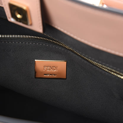 Fendi Vitello Glacier Small FF Tote Rosa Bourbon 5 of 8