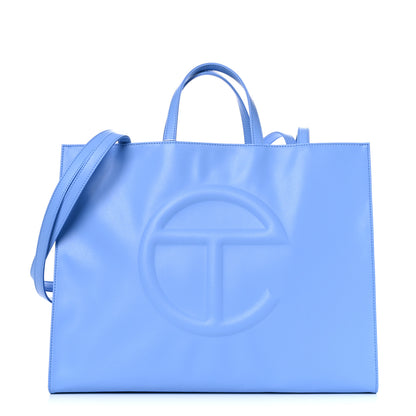 Telfar Vegan Leather Large Shopping Bag Cerulean 1 of 9