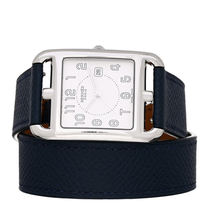 Hermes Stainless Steel Epsom 29mm Cape Cod Double Tour Quartz Watch Noir 2 of 4