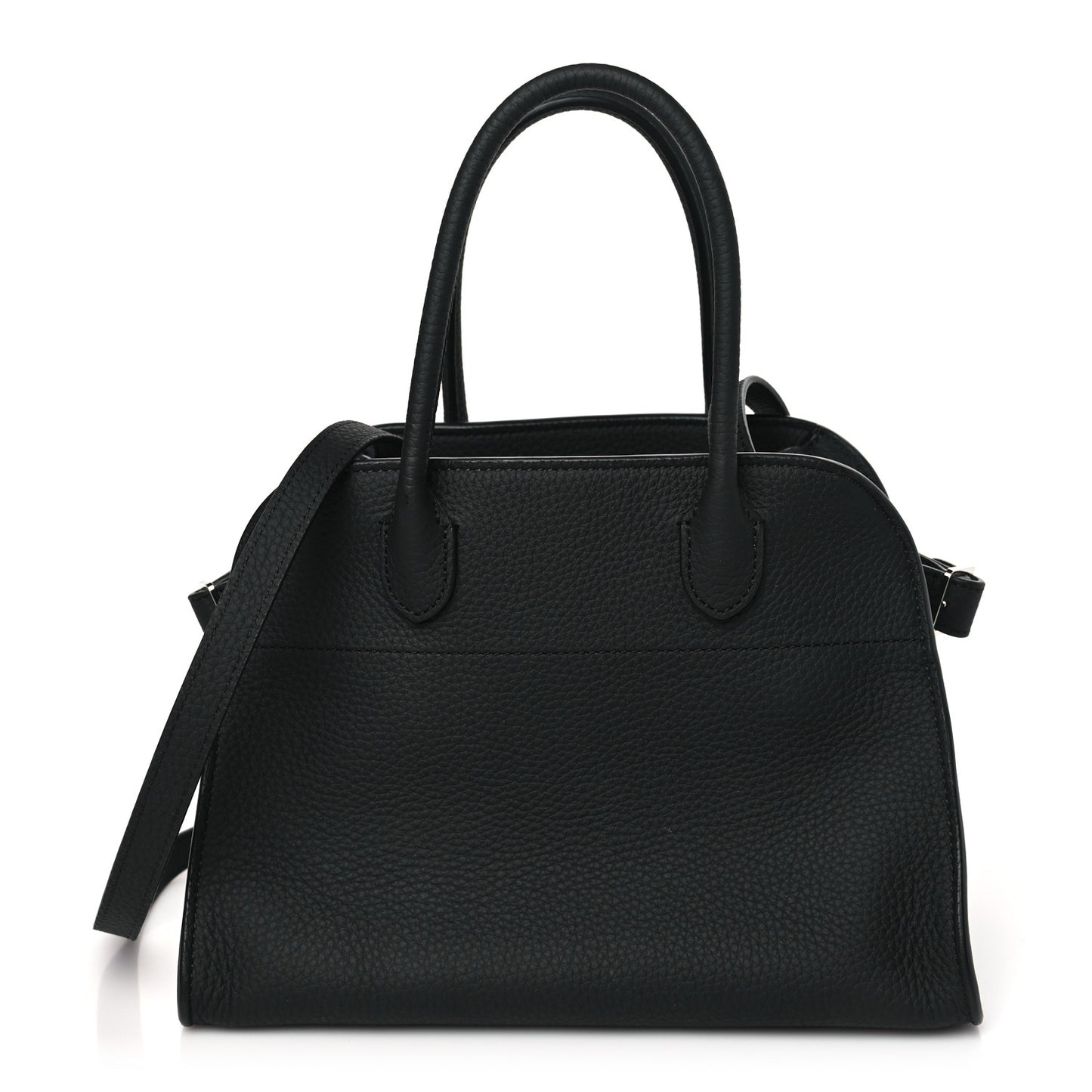 Grained Calfskin Soft Margaux 10 Bag Black