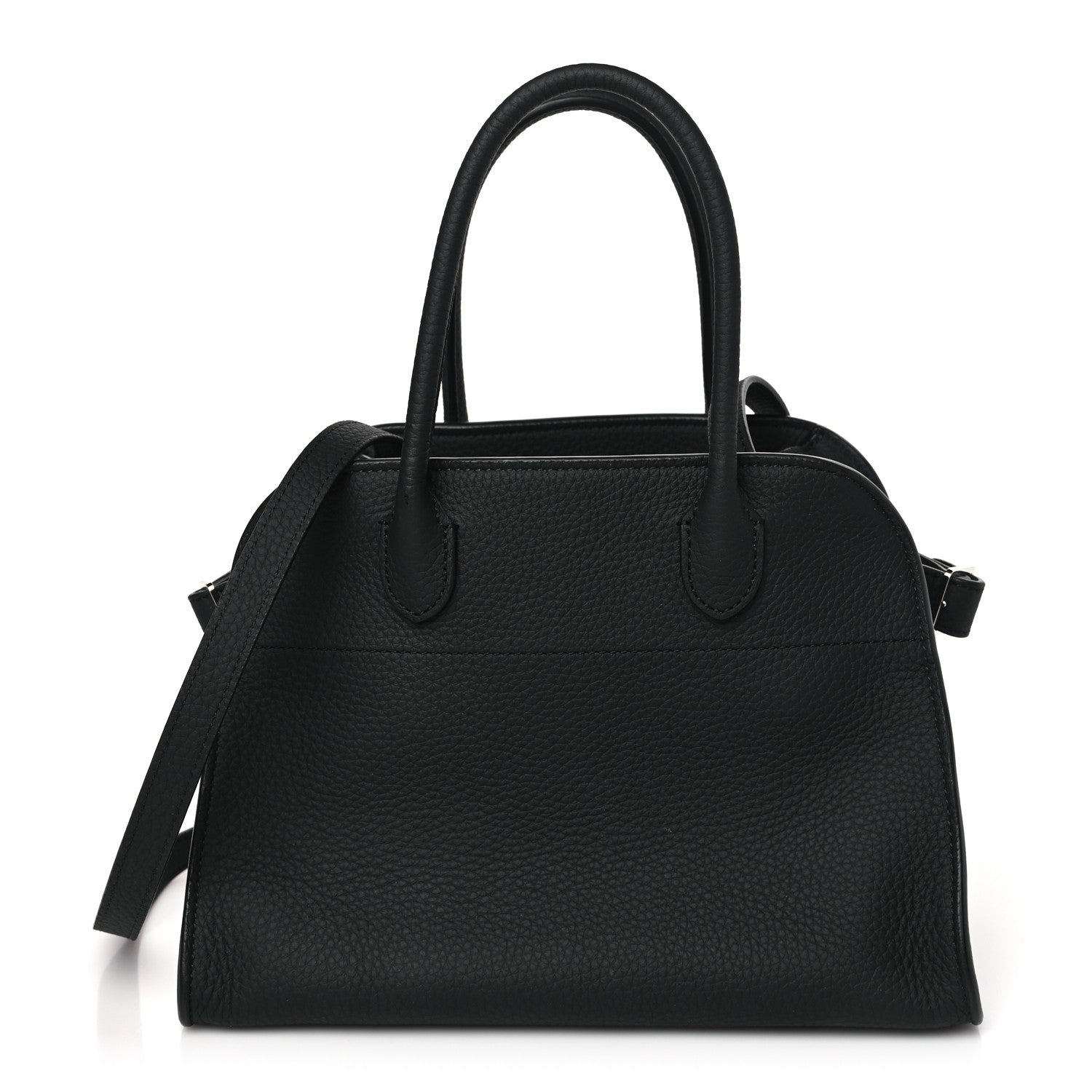 The Row Grained Calfskin Soft Margaux 10 Bag Black 1 of 9