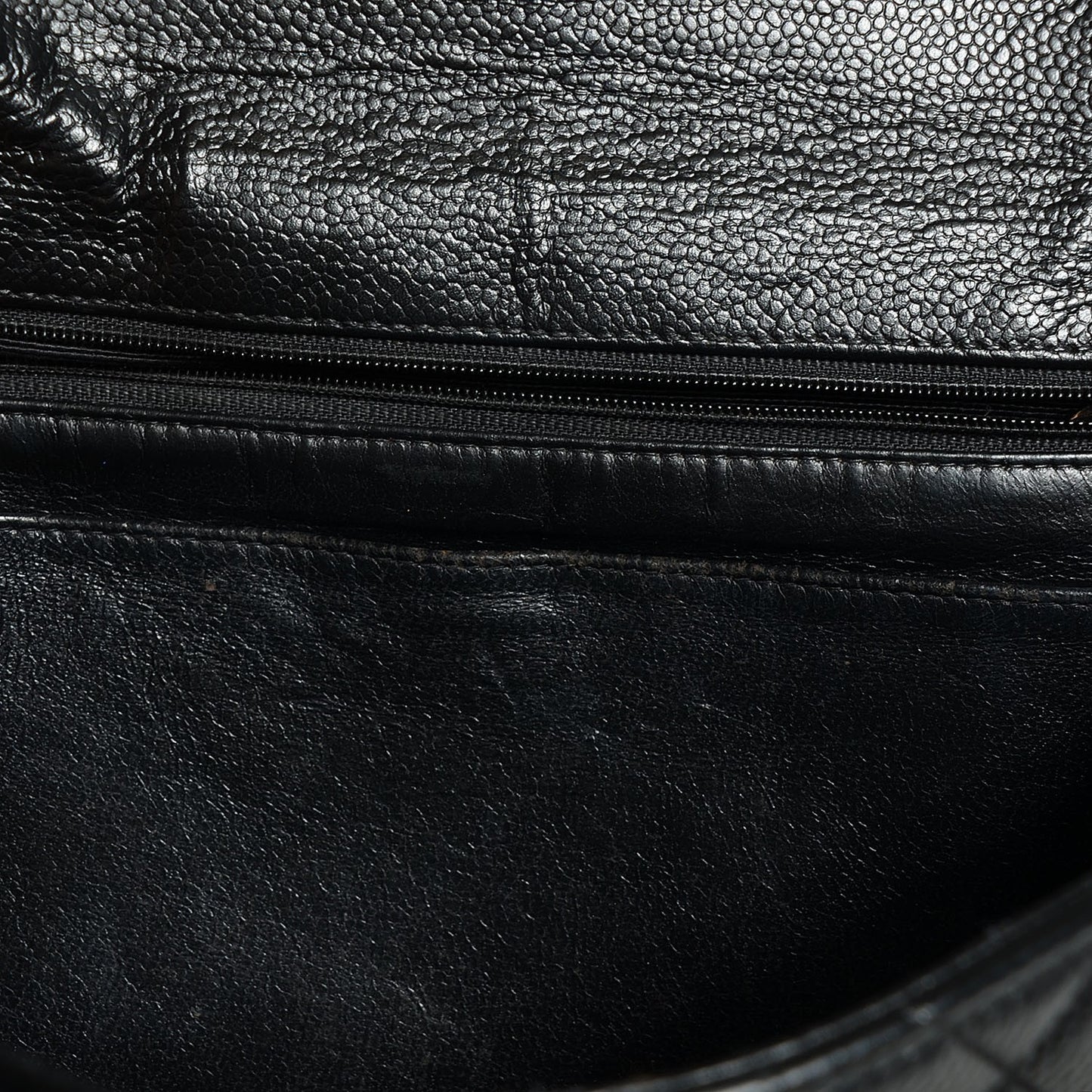 Caviar Quilted Jumbo Kelly Flap Black