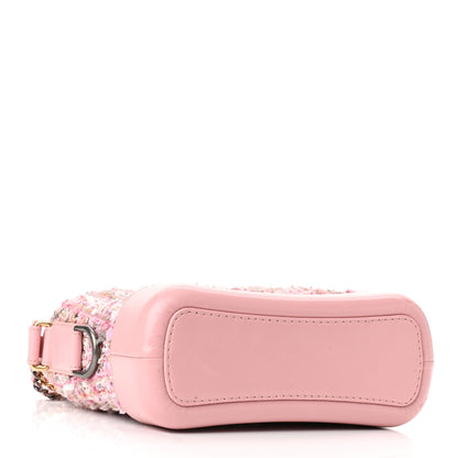 Chanel Tweed Calfskin Small Gabrielle Hobo Light Pink 4 of 10