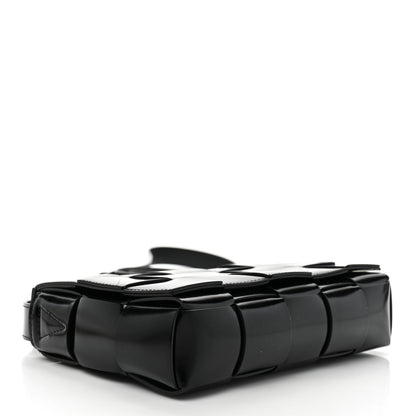 Bottega Veneta Patent Maxi Intrecciato Cassette Crossbody Bag Black 4 of 8