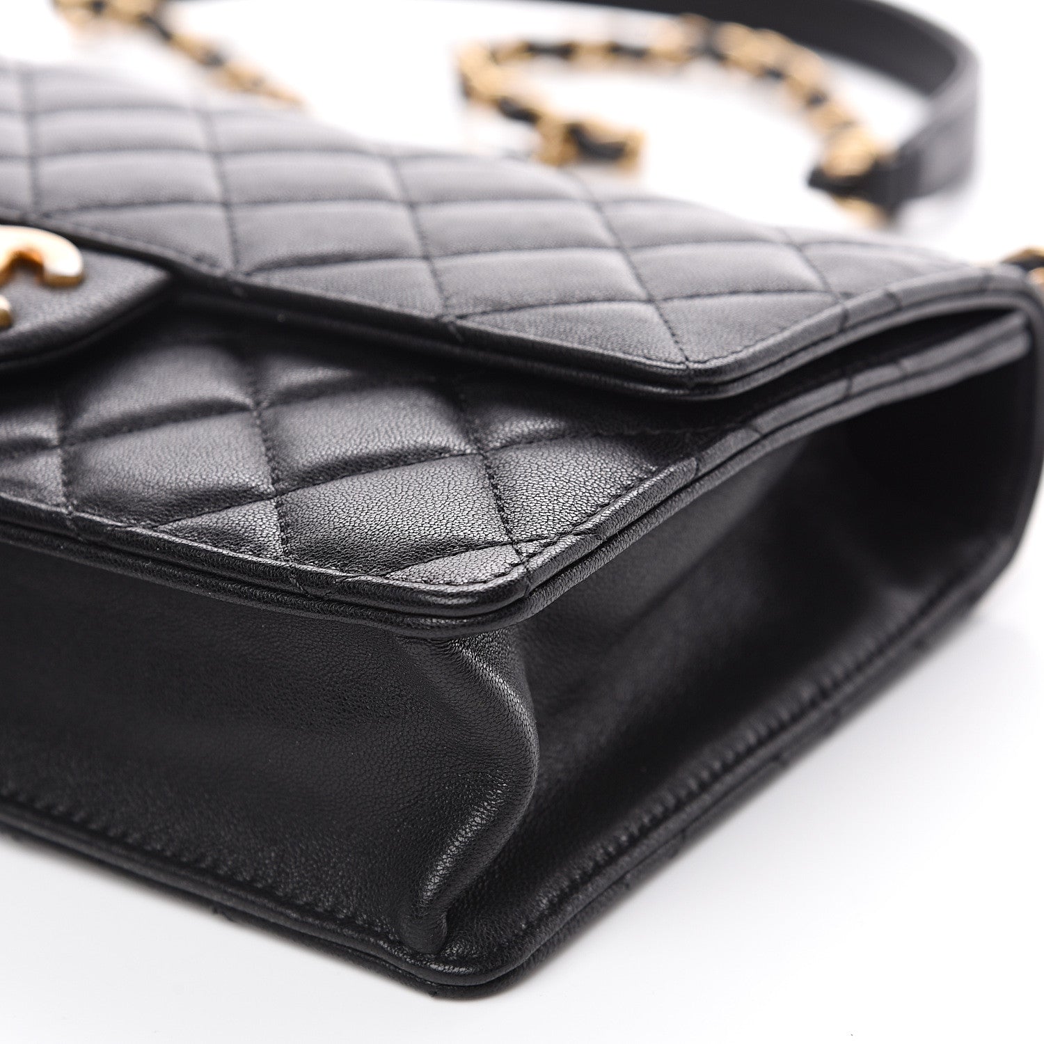 Chanel Lambskin Quilted Small Chic Pearls Flap Black 9 of 10
