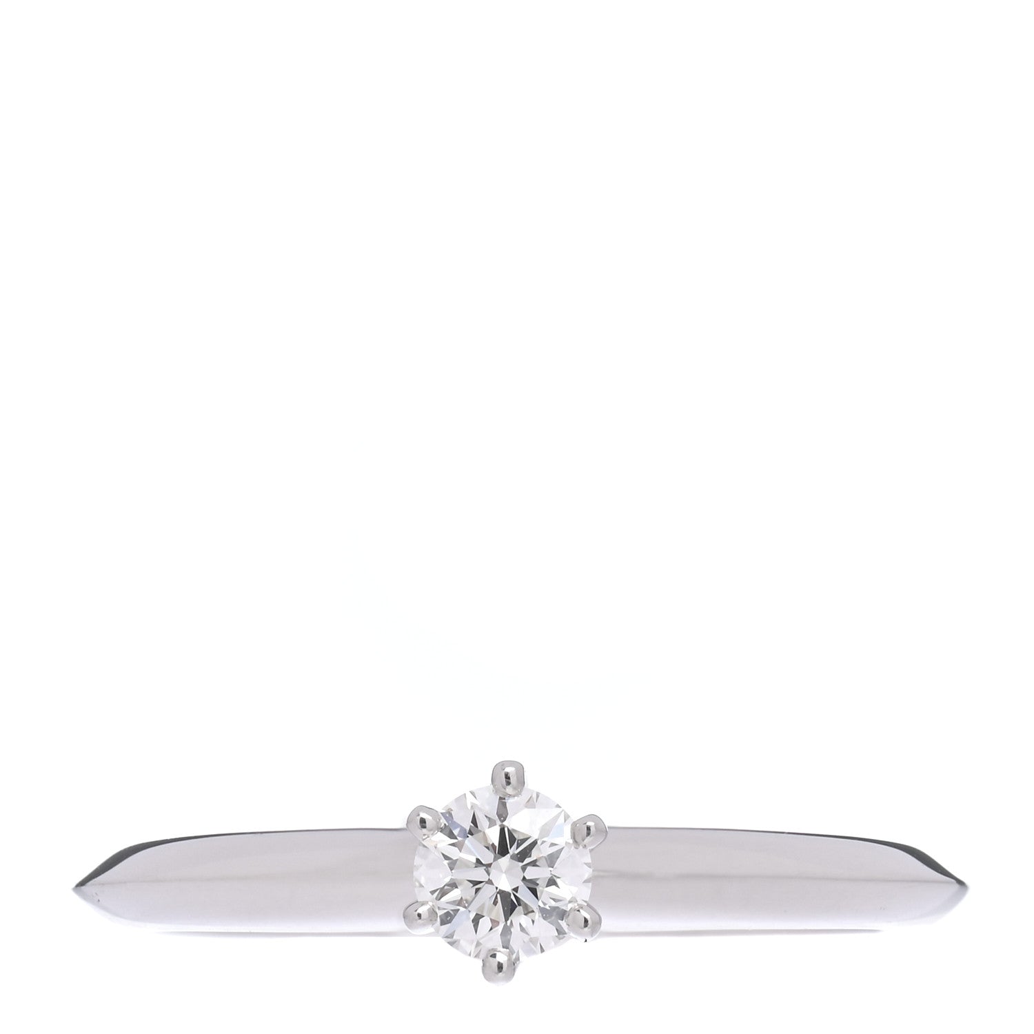 Tiffany Platinum Diamond .22ct Solitaire Engagement Ring 52 6 1 of 7