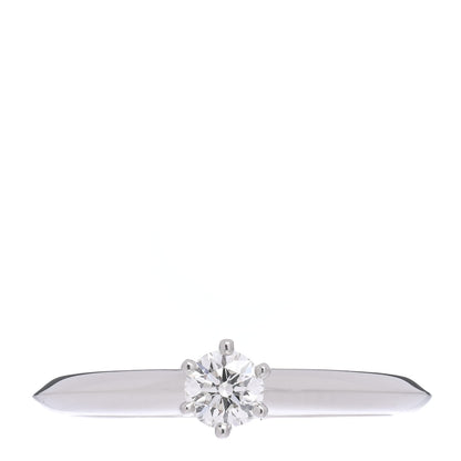 Tiffany Platinum Diamond .22ct Solitaire Engagement Ring 52 6 1 of 7