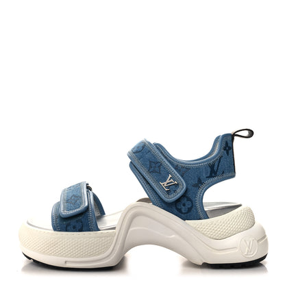 Louis Vuitton Monogram Denim LV Archlight Sandal 40 Denim Blue 1 of 8