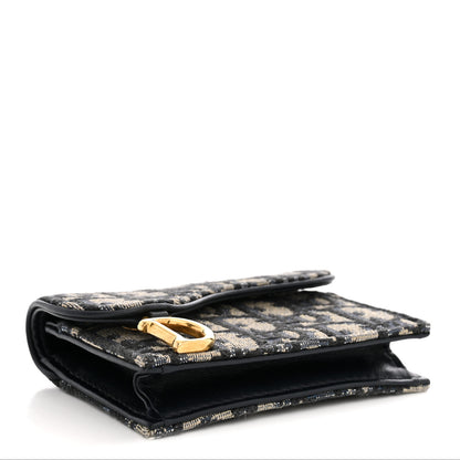 Christian Dior Oblique Saddle Card Holder Blue 4 of 8
