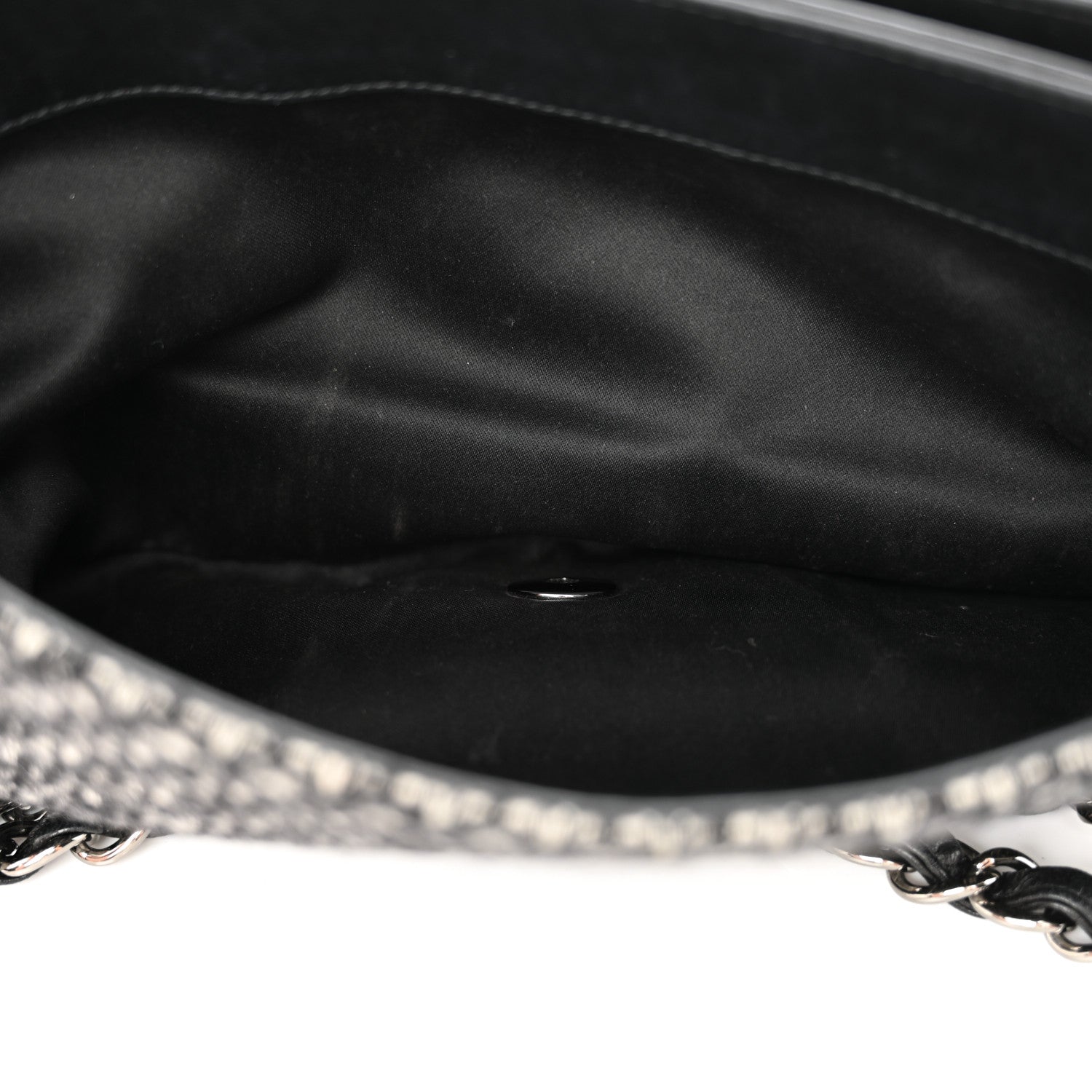 Chanel Sequin Tweed Icons Large Accordion 3 Flap Black 11 of 13