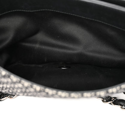 Chanel Sequin Tweed Icons Large Accordion 3 Flap Black 11 of 13
