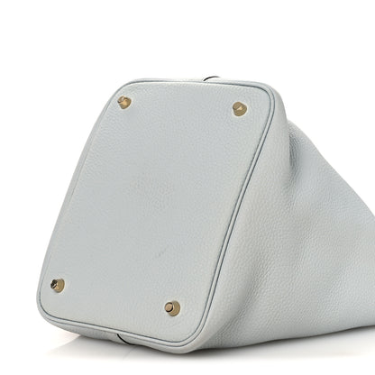 Hermes Taurillon Clemence Picotin Lock 22 MM Bleu Pale 11 of 12