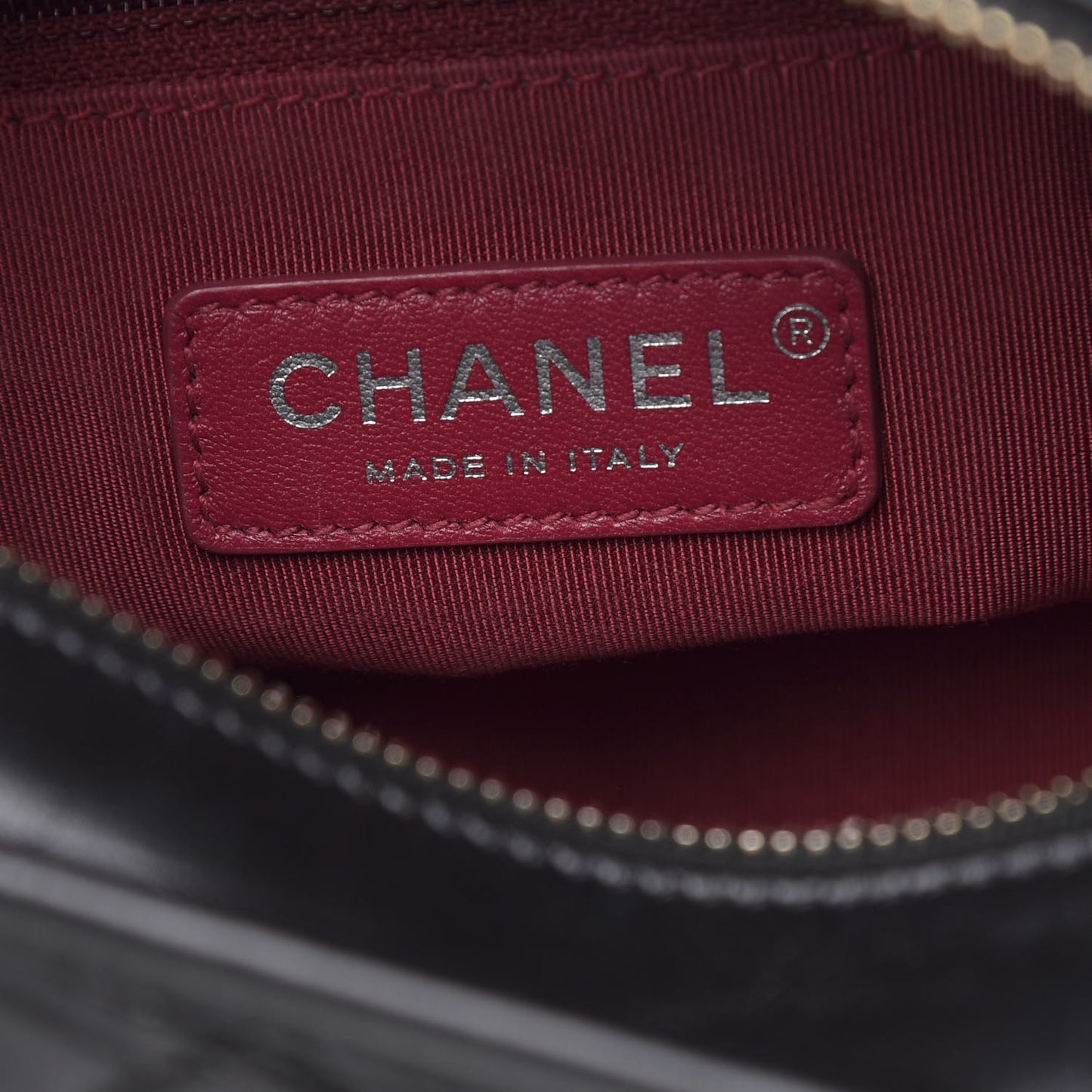 Aged Calfskin Quilted Small Gabrielle Hobo Black