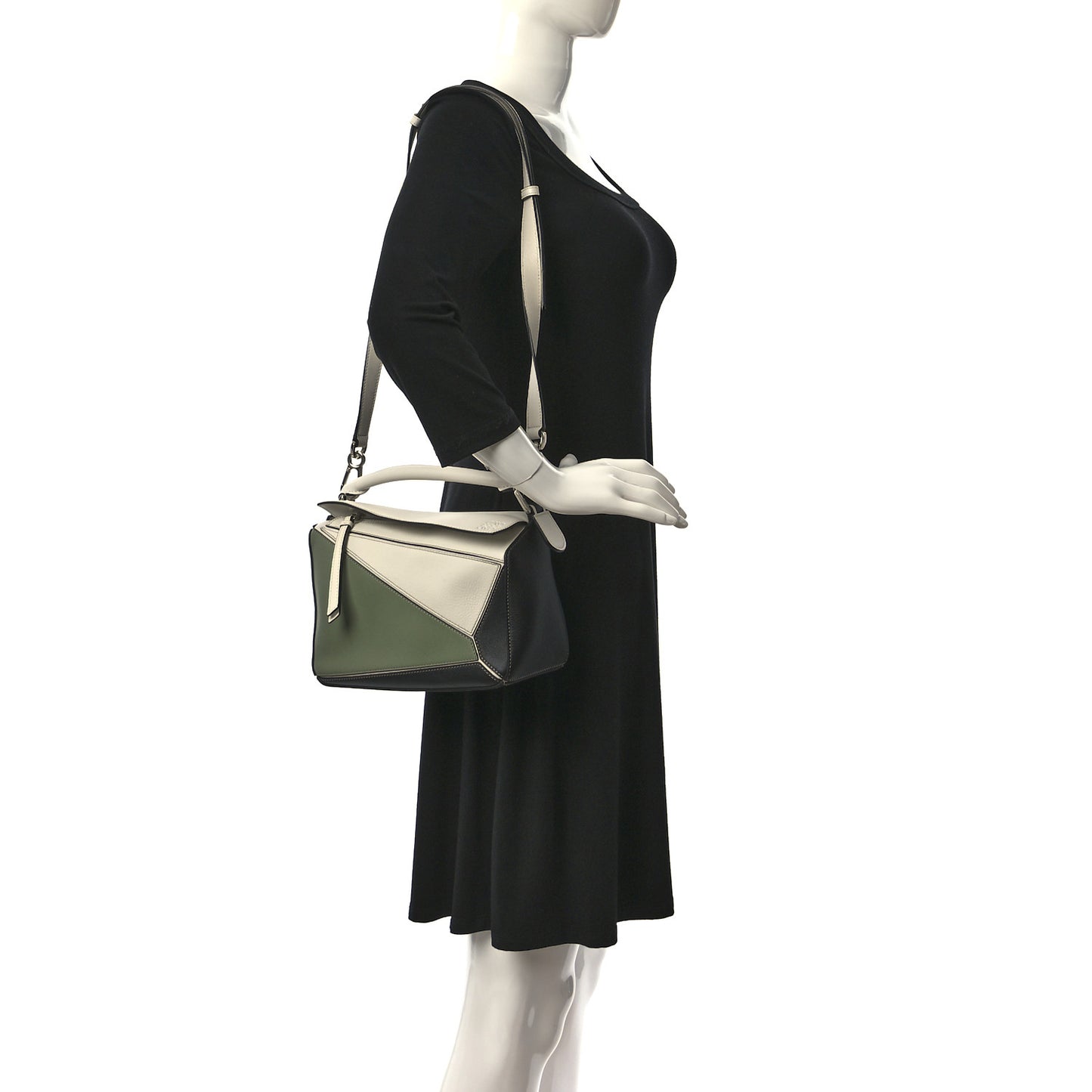 Calfskin Small Puzzle Bag Soft White Rosemary