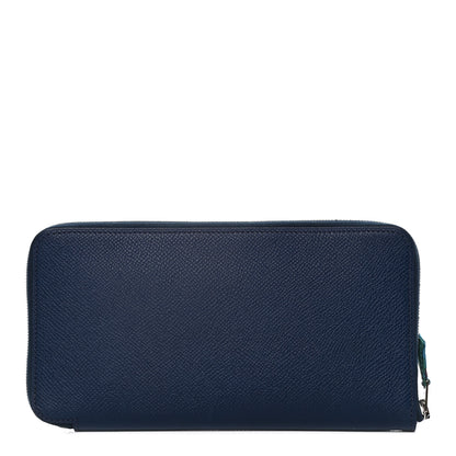 Hermes Epsom Silk'In Wallet Bleu Saphir 1 of 10