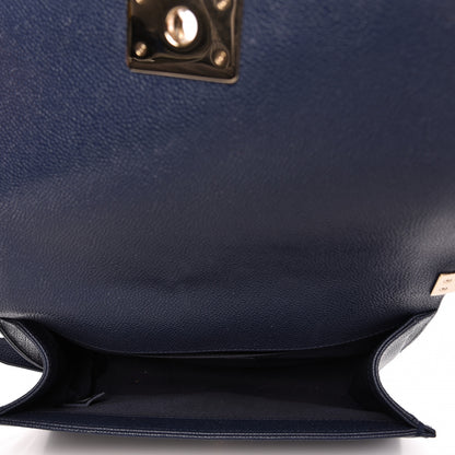 Chanel Caviar Quilted Medium Boy Flap Blue 9 of 19