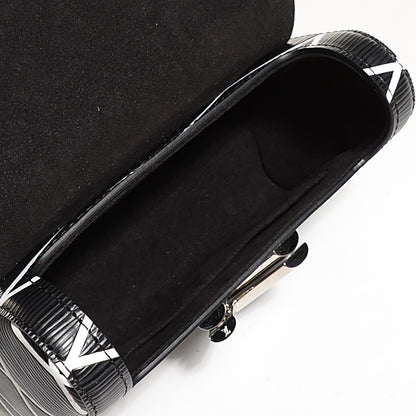 Louis Vuitton Epi Malletage Twist Shoulder Bag MM Black 5 of 7