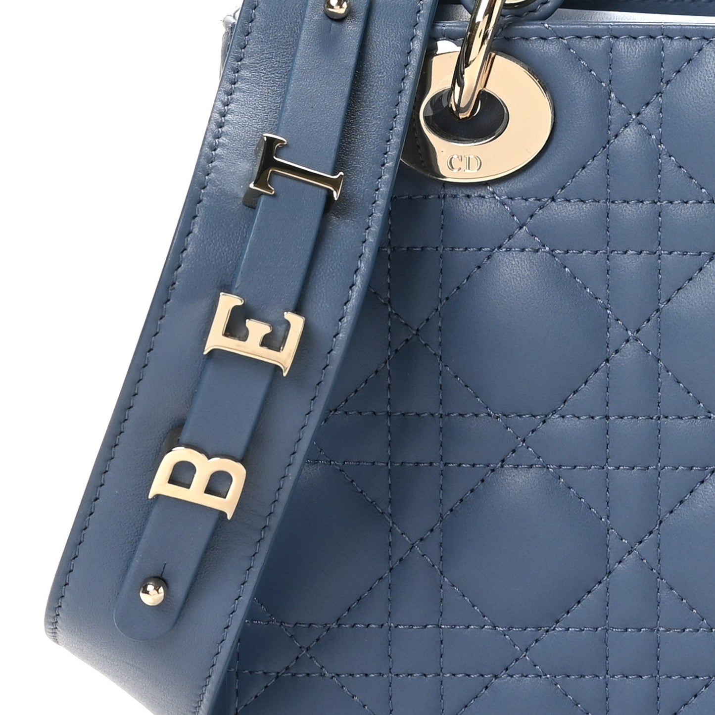 Lambskin Cannage Small My ABCDior Lady Dior Denim Blue