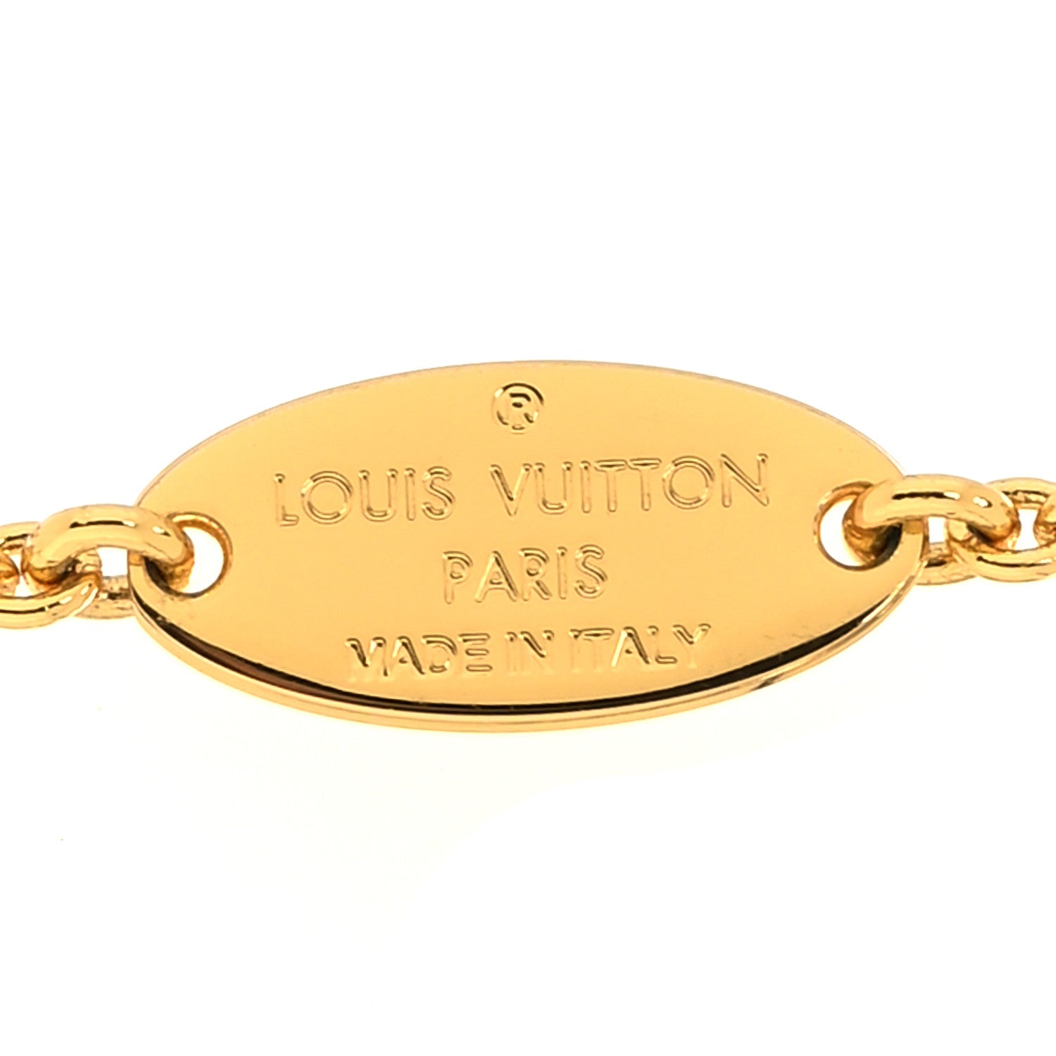 Louis Vuitton Metal Crystal LV Iconic Necklace Gold 4 of 6