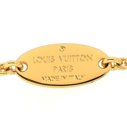 Louis Vuitton Metal Crystal LV Iconic Necklace Gold 4 of 6