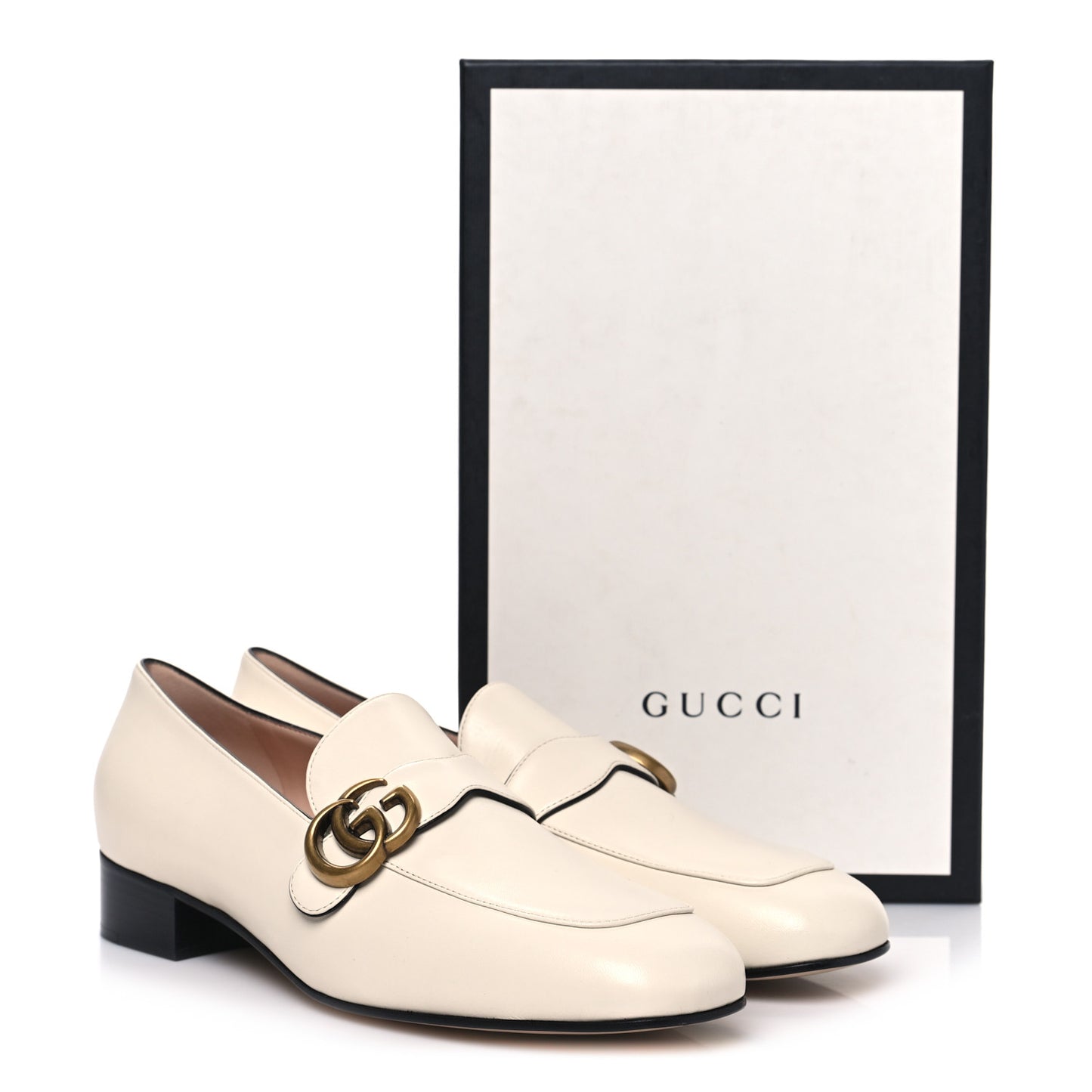 Malaga Kid Womens GG Marmont Loafers 41 Mystic White