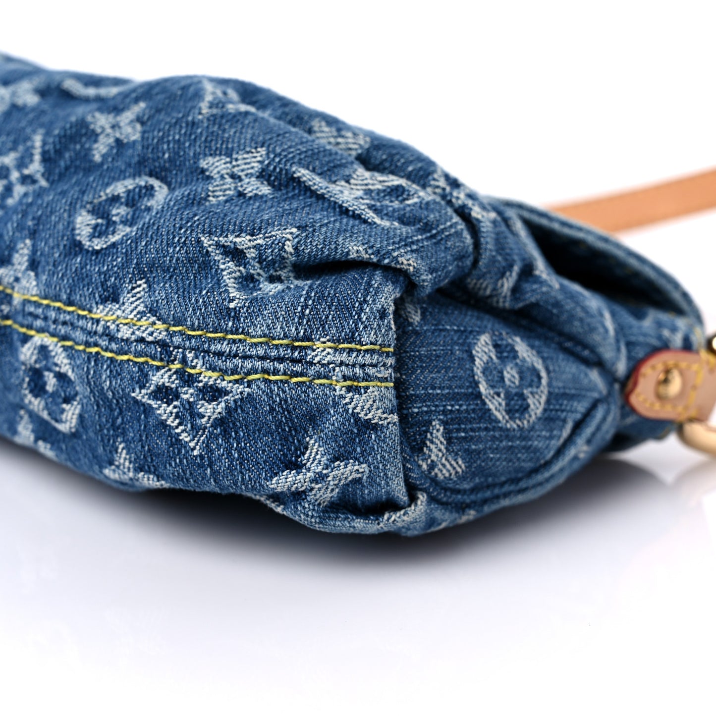 Monogram Denim Mini Pleaty Blue