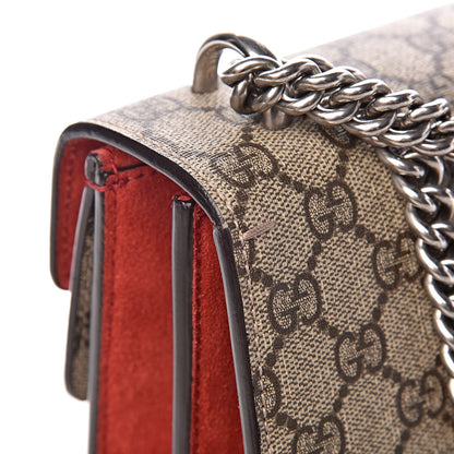 Gucci GG Supreme Monogram Small Dionysus Shoulder Bag Red 13 of 15
