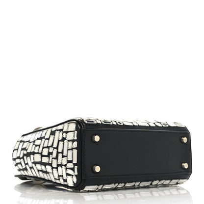 Christian Dior Smooth Calfskin Embroidered Mini Mosaic of Mirrors Lady Dior Black 4 of 11