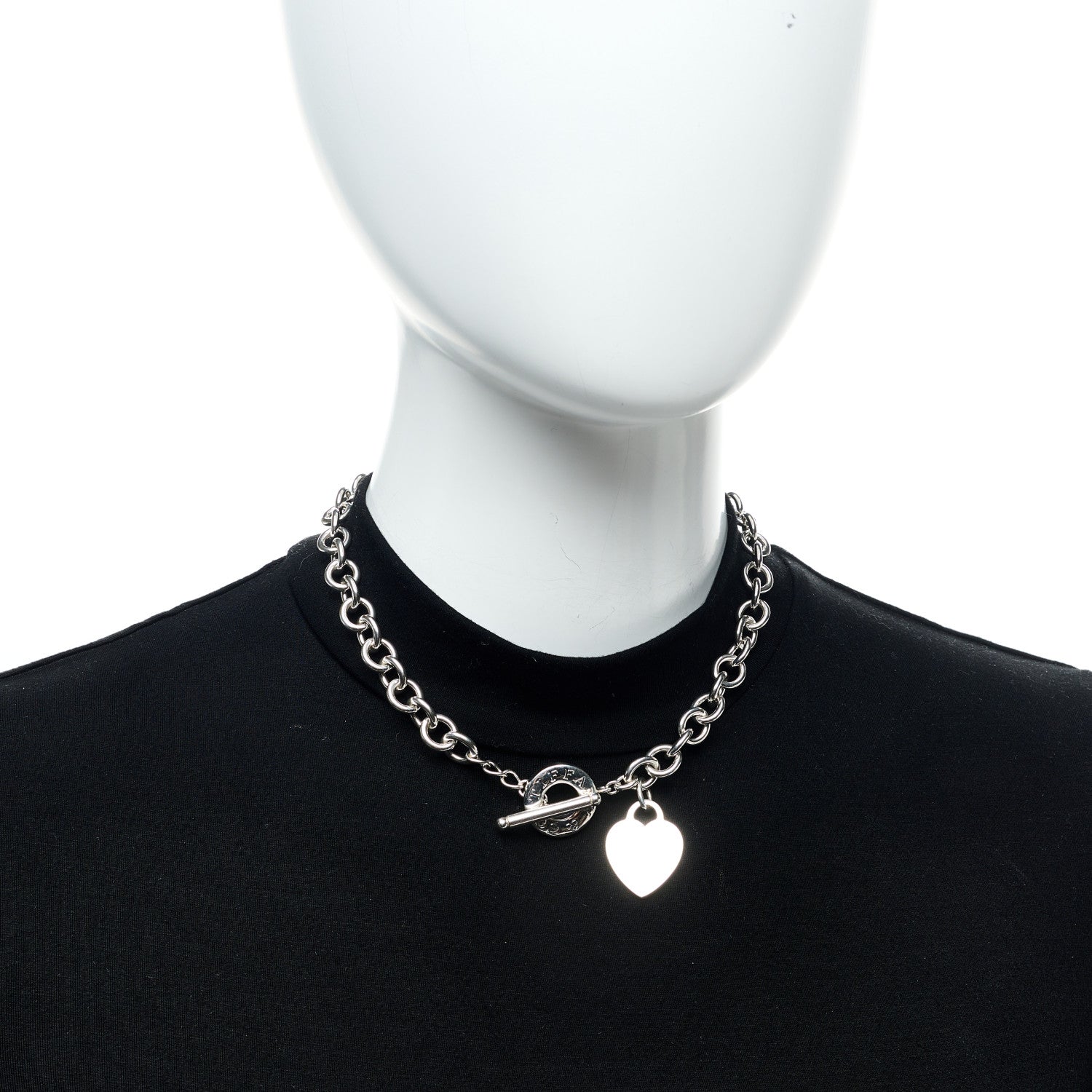 Tiffany Sterling Silver Heart Tag Toggle Necklace 2 of 4