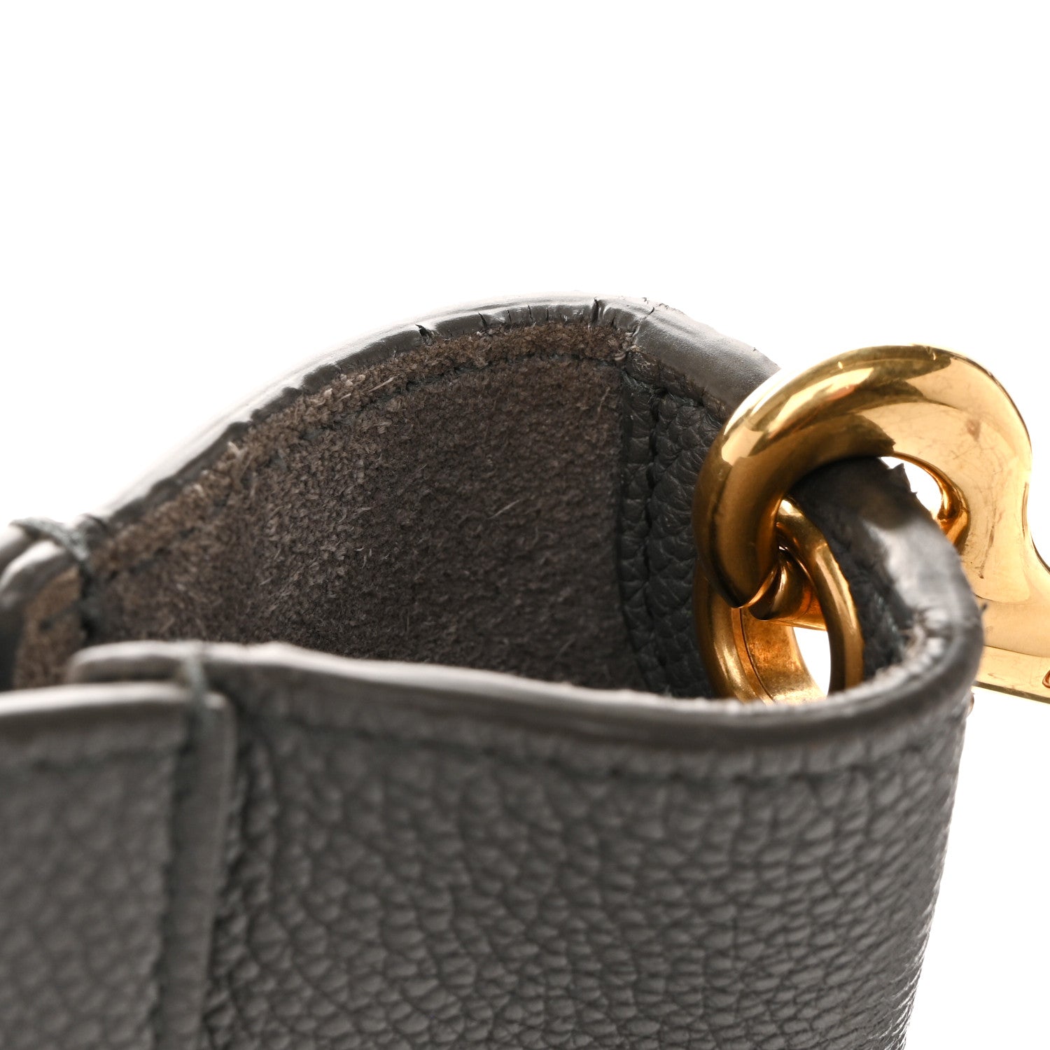 Celine Soft Grained Calfskin Small Sangle Bucket Bag Kohl 12 of 14