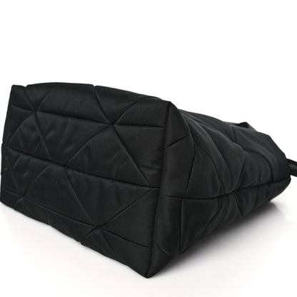 Prada Re-Nylon Nappa Triangle Quilted Padded Double Handled Zip Pocket Tote Black 9 of 9