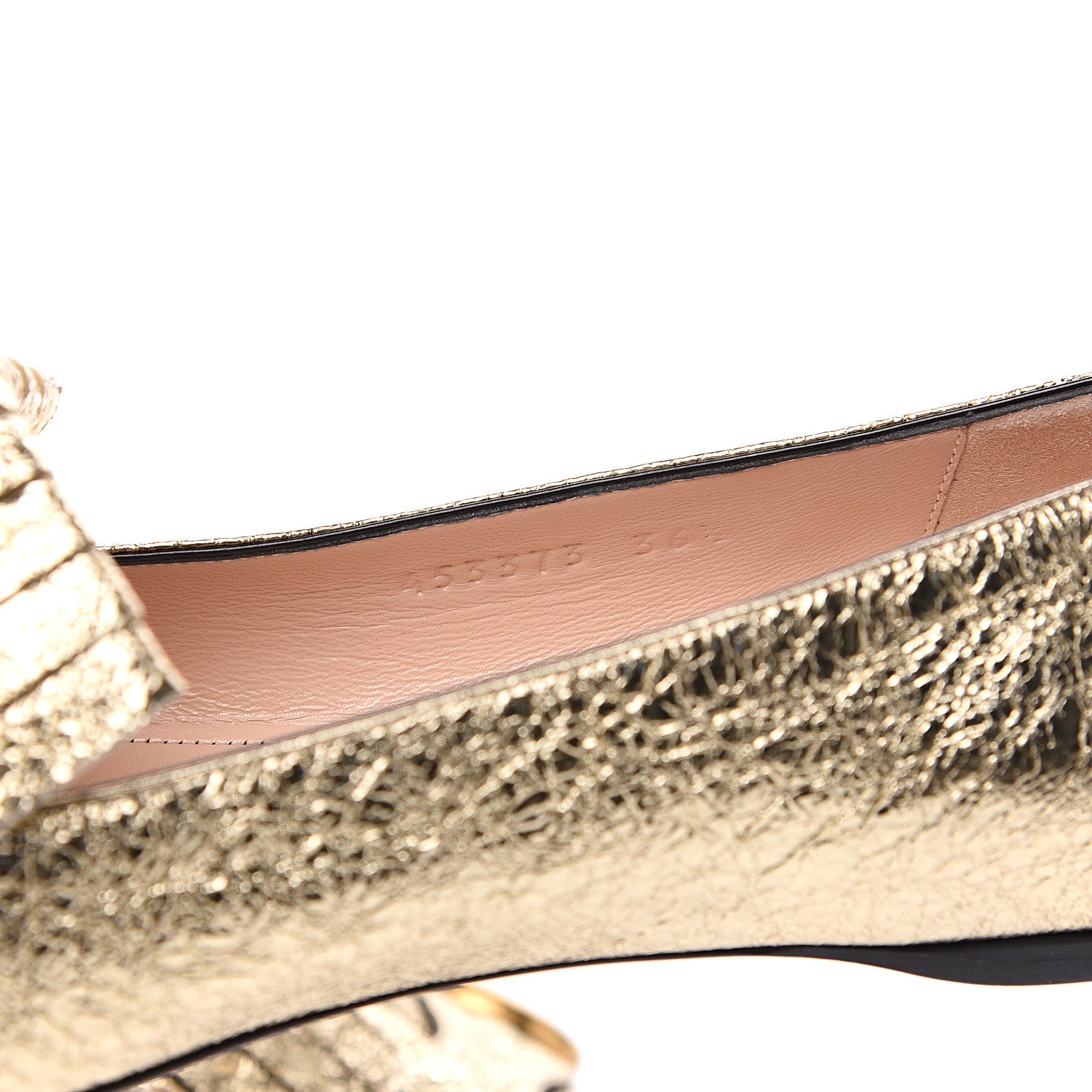 Gucci Galassia GG Marmont Fringe Flats 36.5 Platino 6 of 9