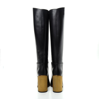 Gucci Calfskin Knee High Lifford Boots 37 Black 7 of 9