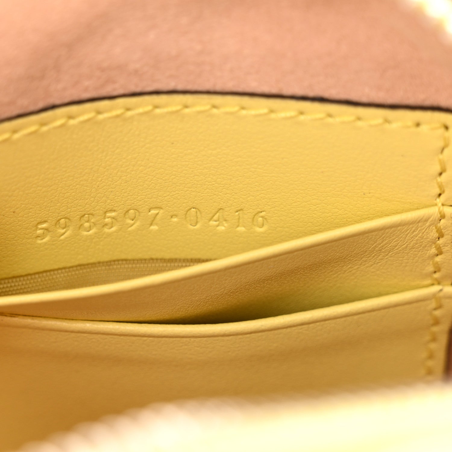 Gucci Calfskin Matelasse Mini GG Marmont Crossbody Bag Banana 7 of 13