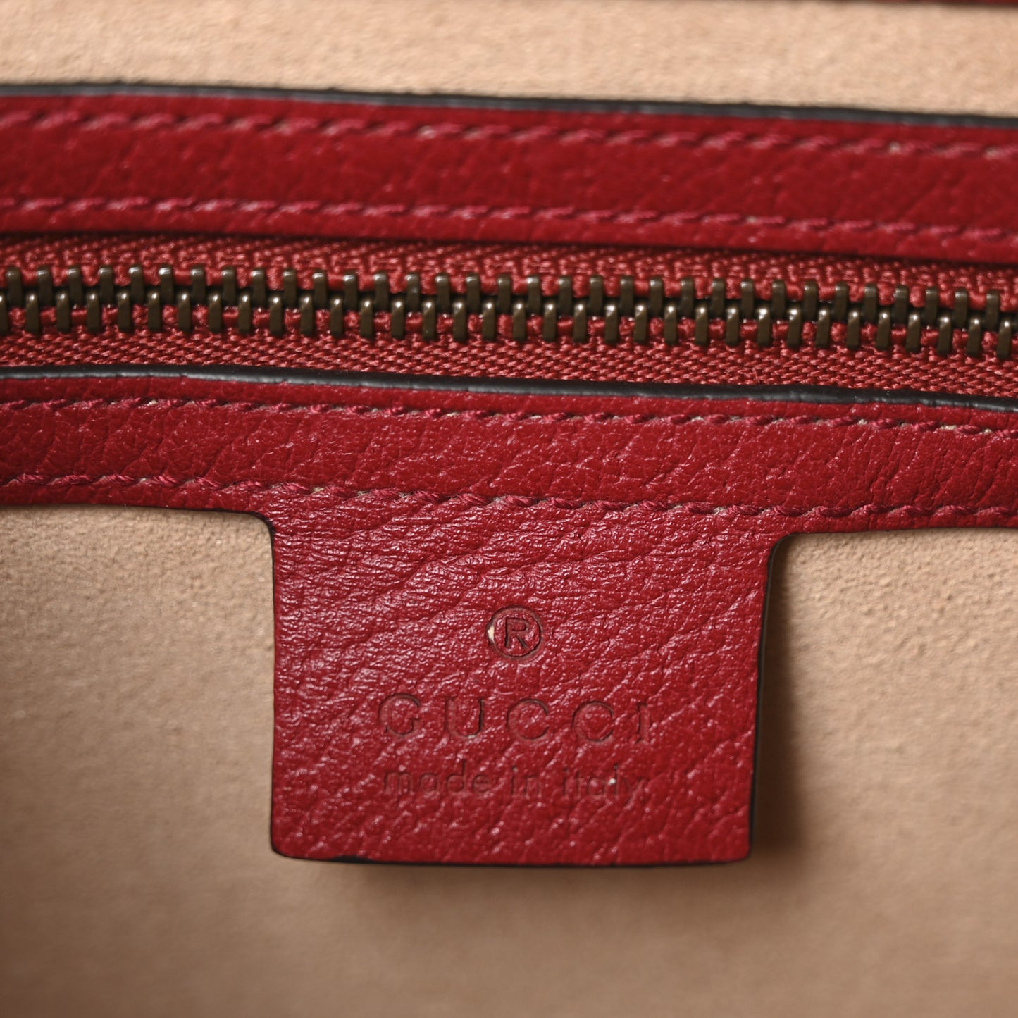 GG Supreme Monogram Small Queen Margaret Top Handle Bag Red