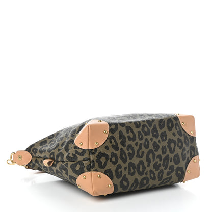 Mulberry Birds Nest Scotchgrain Leopard Print Clipper Holdall Black 4 of 9