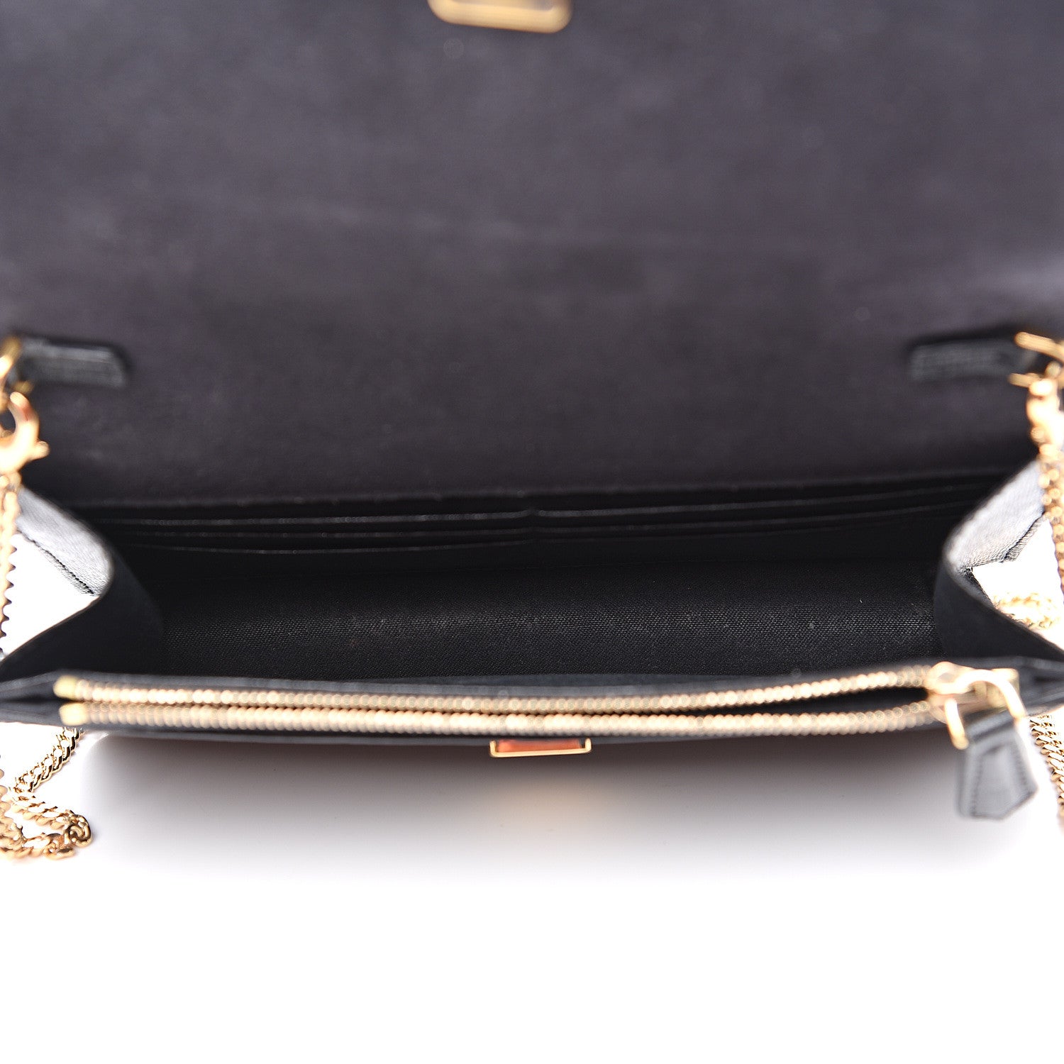 Fendi Vitello Elite Studded Tube Wallet on Chain Black 7 of 11
