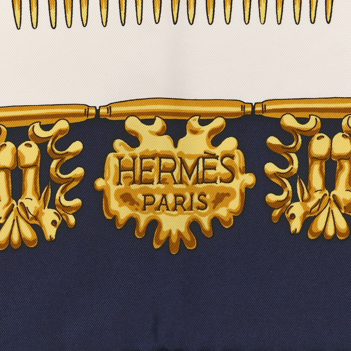 Silk Mousseline Les Cavaliers D'Or Scarf 90