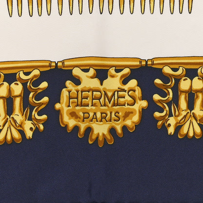 Hermes Silk Mousseline Les Cavaliers D'Or Scarf 90 2 of 5
