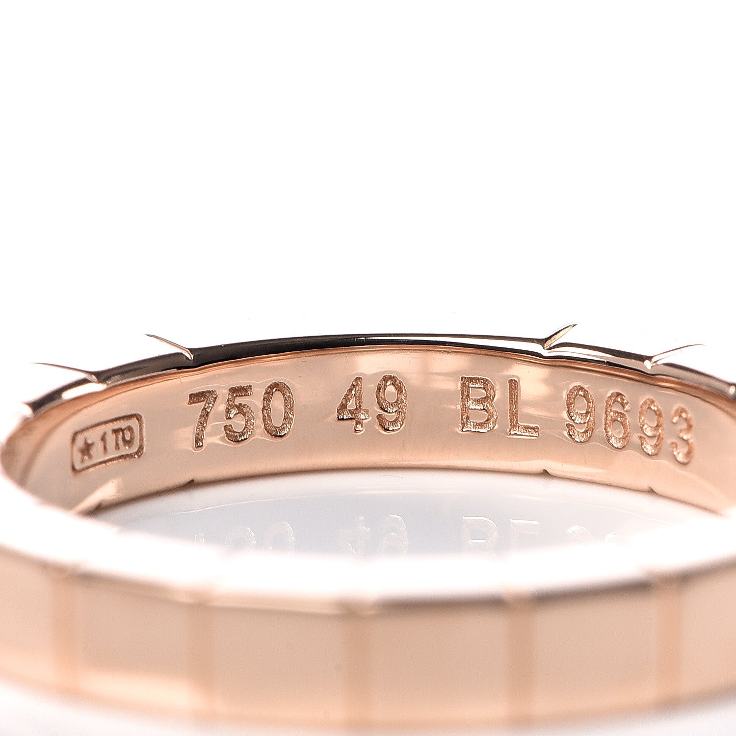 Cartier 18K Pink Gold 3mm Lanieres Ring 49 4.75 4 of 4