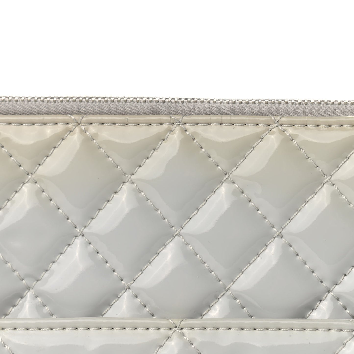 Vinyl Quilted In the Business Camera Case Light Grey