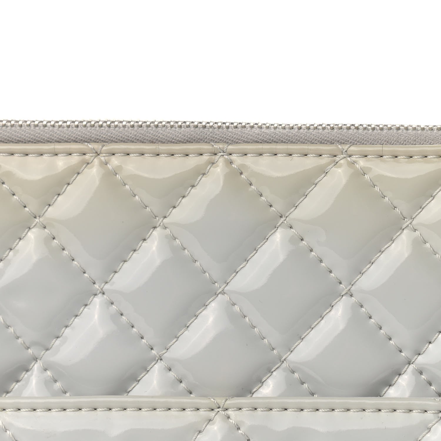 Chanel Vinyl Quilted In the Business Camera Case Light Grey 13 of 15