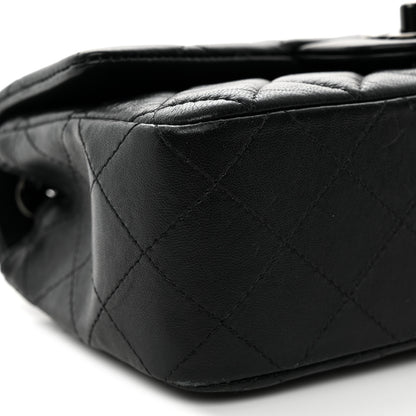 Chanel Lambskin Quilted Mini Rectangular Flap So Black 10 of 14