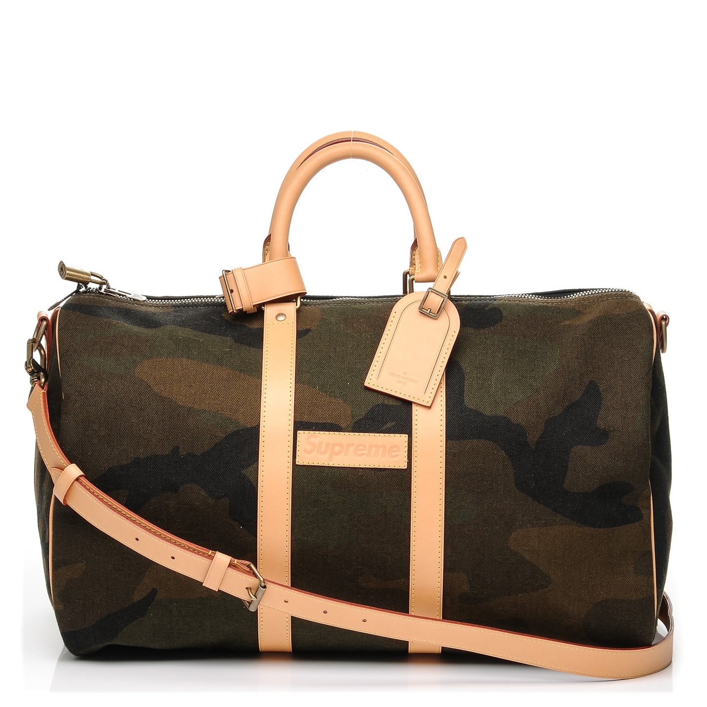 X SUPREME Monogram Camouflage Keepall Bandouliere 45