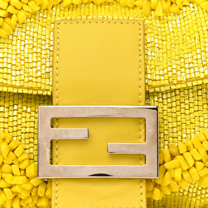Fendi Beaded Baguette Yellow 8 of 10